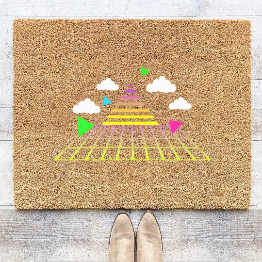 Game 8-bit pixel retro style 90s. Coir Doormats