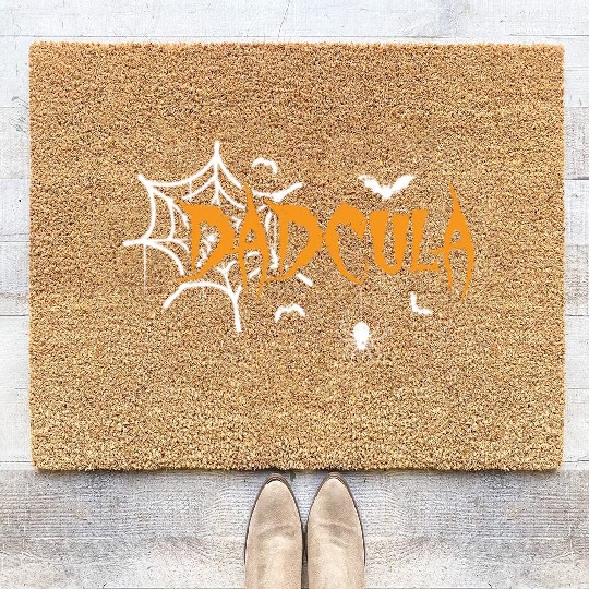 Vampire For Dad Lazy Creepy Halloween Coir Doormats