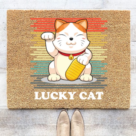 Lucky Cat - Maneki Neko Coir Doormats