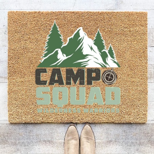 CAMP SQUAD WILDERNESS WARRIORS Coir Doormats