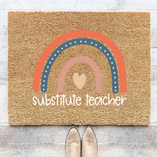 Substitute Teacher Back To School Sub Teacher Coir Doormats