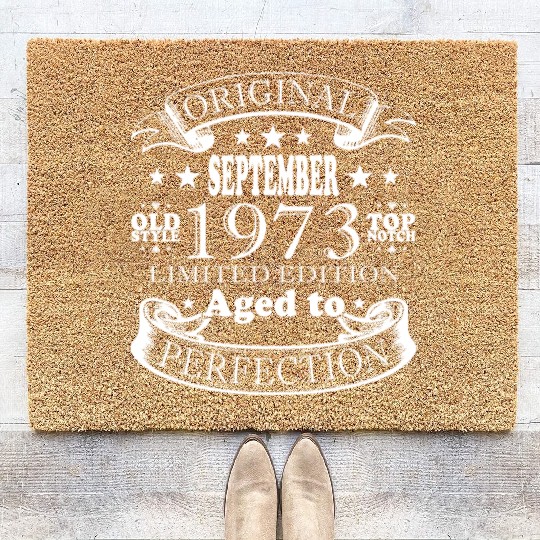 september 1973 Anniversary september 1973 septembe Coir Doormats