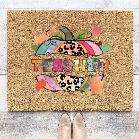 Thanksgiving Teacher Gift, Blessed Teacher Coir Doormats