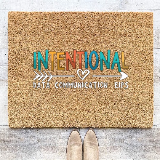 IEP Intentional Data Communication Autism Teacher Coir Doormats