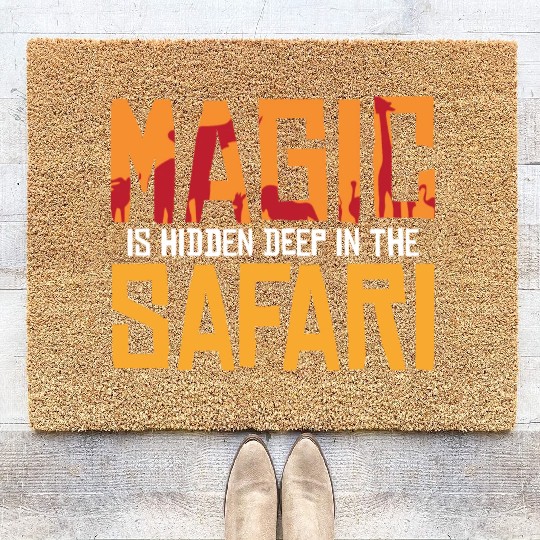 Safari Magic Exploration Wilderness Lion Journey Coir Doormats