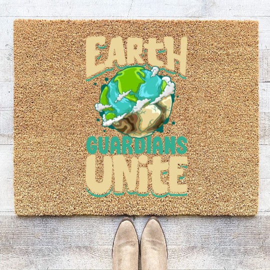 Climate Change Environmental Earth Day Planet Coir Doormats