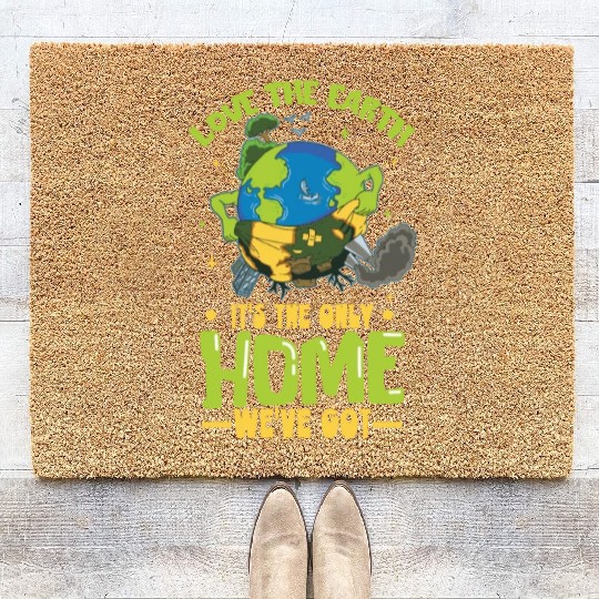 Climate Change Environmental Earth Day Planet Coir Doormats