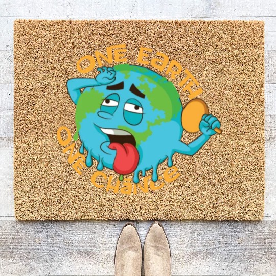 Climate Change Environmental Earth Day Planet Coir Doormats