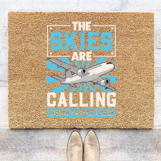 Pilot Aviation Airplane Airline Future Pilots Coir Doormats
