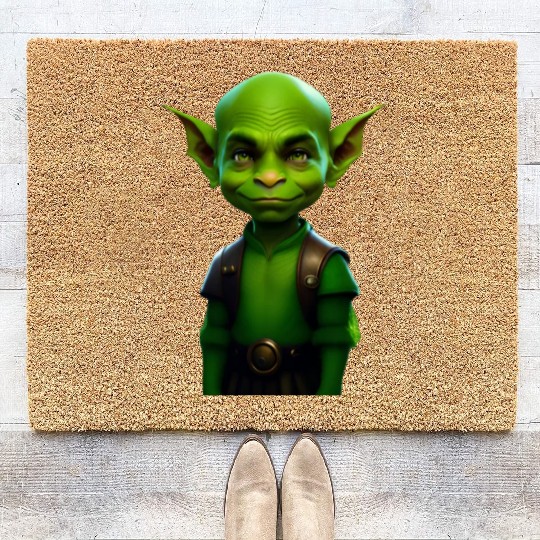 Green Goblin Rascal Embrace the Mischief Coir Doormats