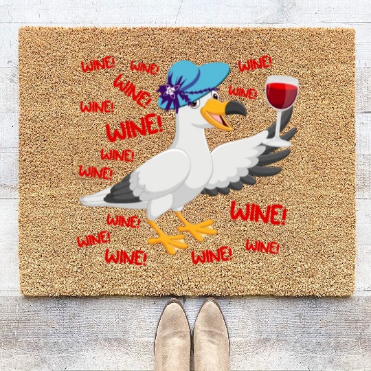 Seagull Coir Doormats Wine Lover North German Seagulls