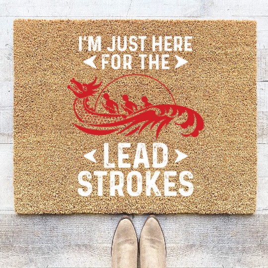 Funny Dragon Boat Racing Paddle Coir Doormats