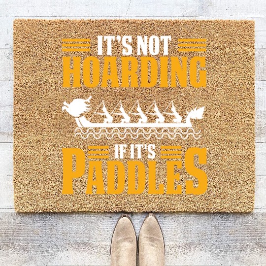 Funny Dragon Boat Racing Paddle Coir Doormats