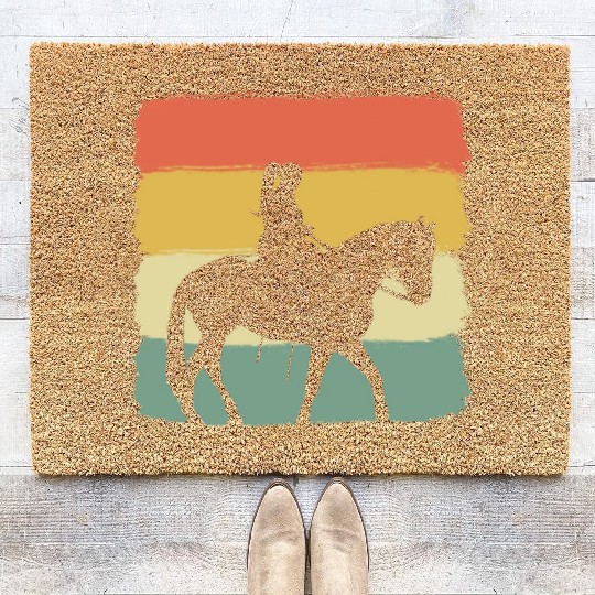 Equestrian Horse Rider Coir Doormats