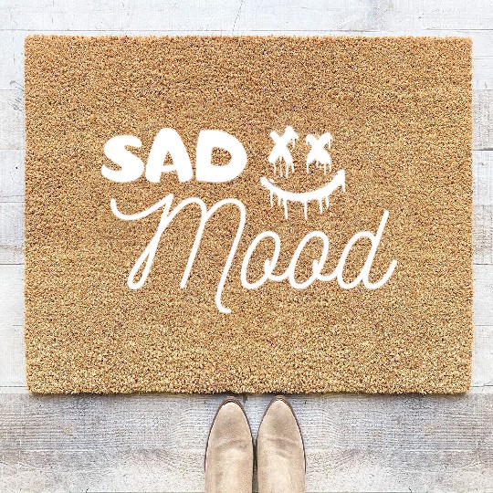 Sad mood design Coir Doormats