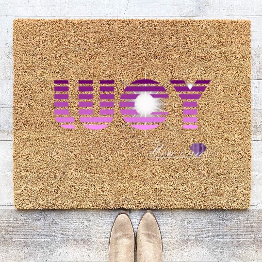Lucy pink and violet - Latin's etymology - Light Coir Doormats