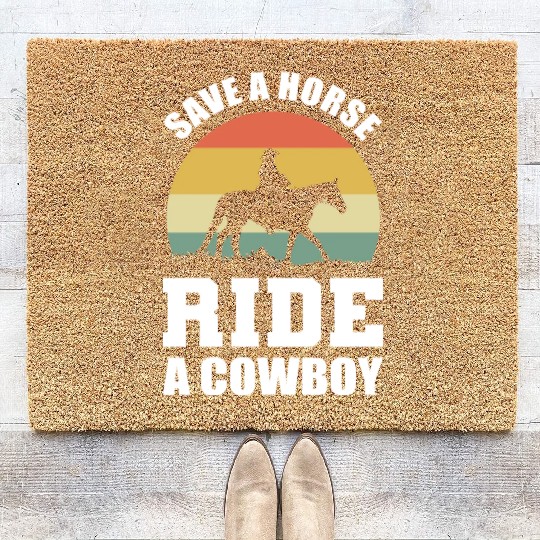 Ride a Cowboy Equestrian Gift Coir Doormats