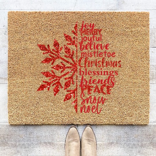 Queen My students are merry and bright sublimation Coir Doormats