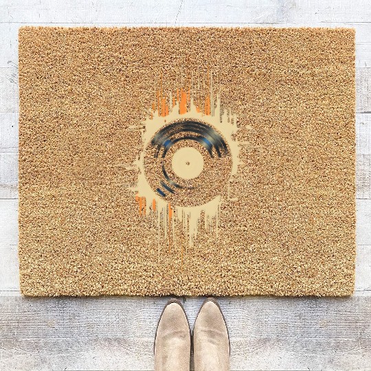 Vinyl Record Splash Coir Doormats