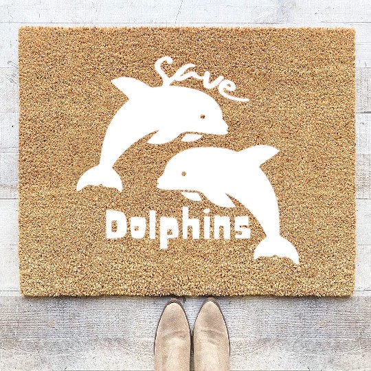 Save Dolphins Coir Doormats