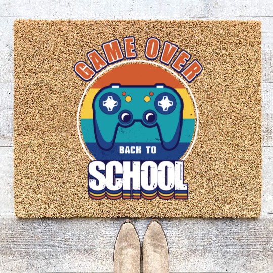 Videogames Retro Sunset Gamer Back to School Coir Doormats