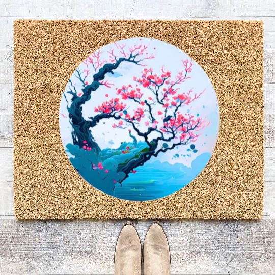 Cherry blossoms tree Coir Doormats