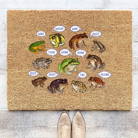 Frog Love Songs Coir Doormats