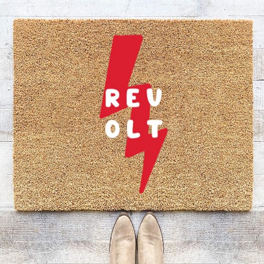 Revolt Lightning Bolt Revolutionary Coir Doormats