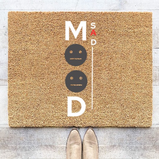 Sad mood design Coir Doormats