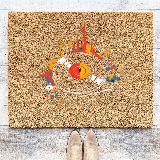 Vinyl Record DJ Turntble Coir Doormats
