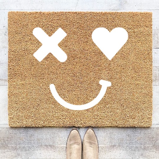 Robot Smile Coir Doormats