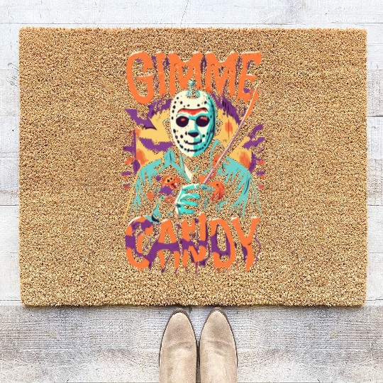 Halloween Gimme Candy Spooky Season Coir Doormats