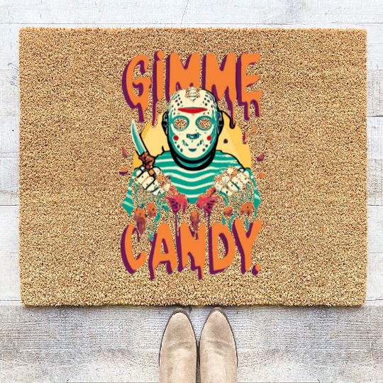 Halloween Gimme Candy Spooky Season Coir Doormats