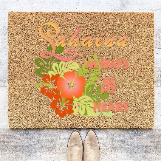 Lahaina: Always in my Heart 1 Coir Doormats
