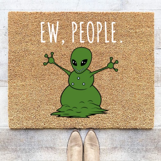 Ew People Alien Snowman Coir Doormats