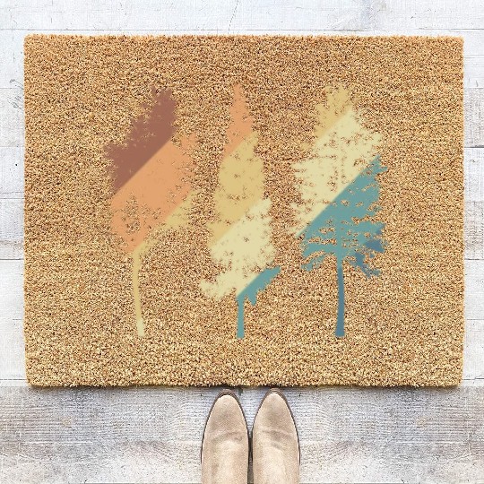 Tree Friends in Nature Leaves Environment Coir Doormats
