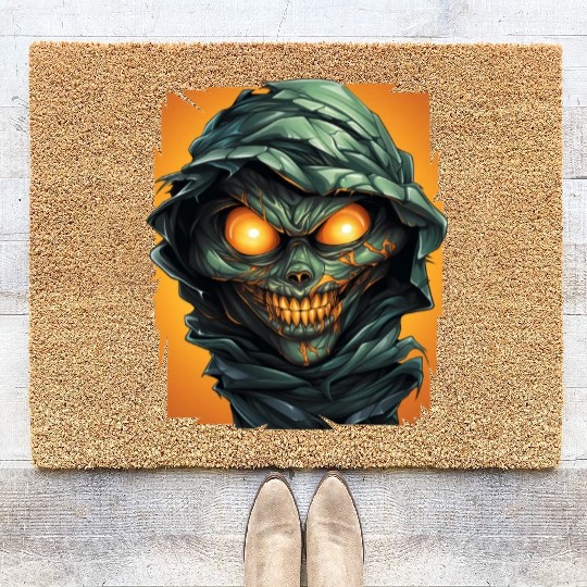 Halloween Spooky Cartoon Mummy Coir Doormats