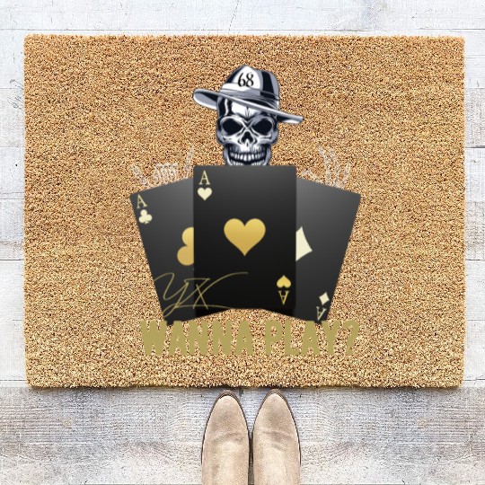 Wanna play skull Coir Doormats