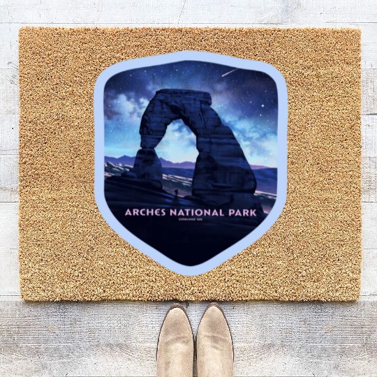 Arches National Park Stickers Coir Doormats