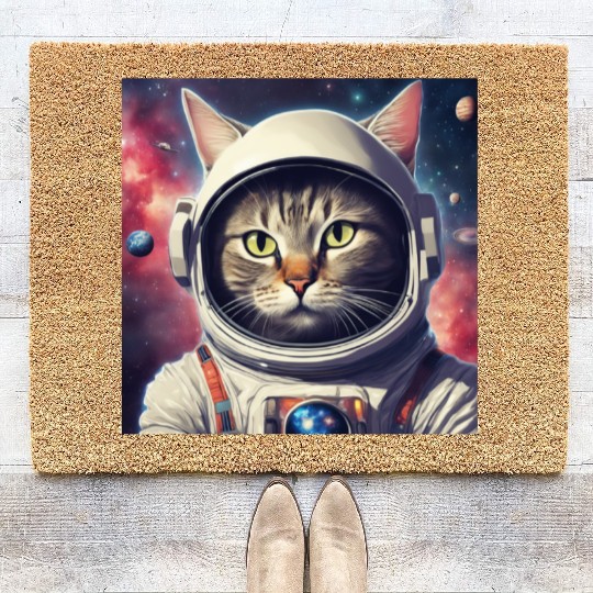 space cat Coir Doormats