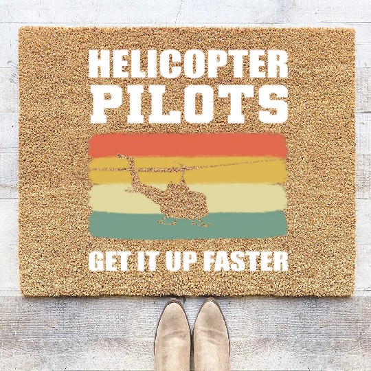 Helicopter Pilots Army Pilots Gift Coir Doormats