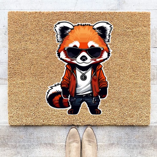 Chibi Red Panda Coir Doormats