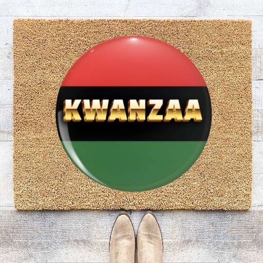 Embracing Kwanzaa: Red, Green, and Black Pride. Coir Doormats