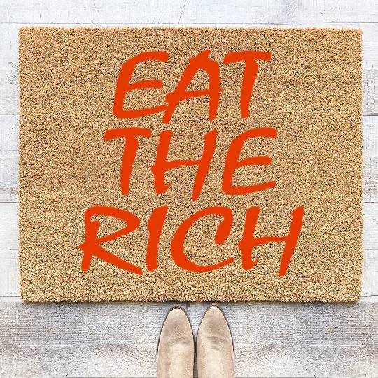 UAW Eat The Rich Coir Doormats