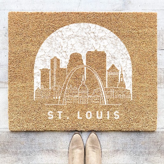 St. Louis Missouri Skyline Coir Doormats