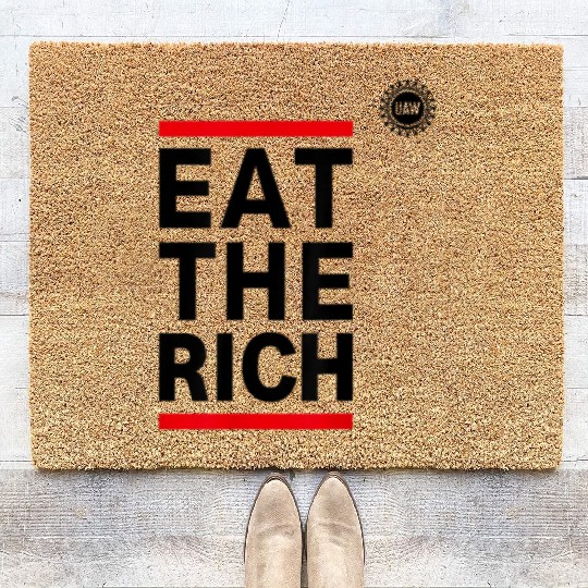 UAW Eat The Rich Coir Doormats