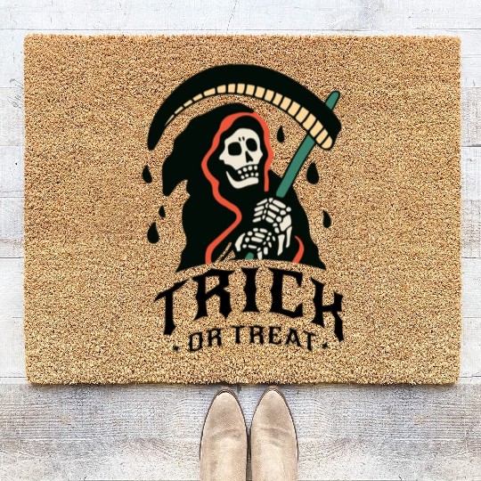 Trick or Treat Grim Reaper Coir Doormats