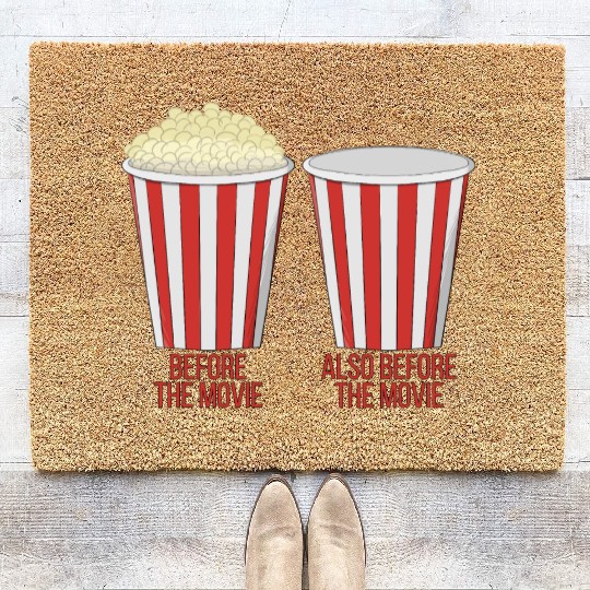 Popcorn at the cinema Coir Doormats