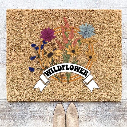 wild flower Coir Doormats