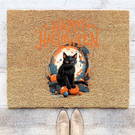 Midnight Whiskers! Coir Doormats